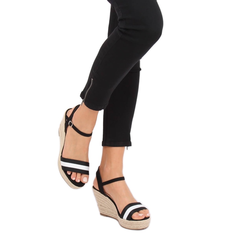 Espadrilles compensées noires, noir 9072 Noir le noir 2