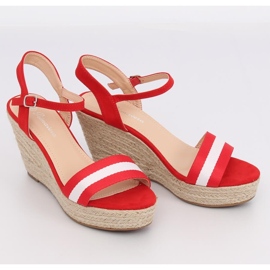 Espadrilles compensées rouges, rouge 9072 Rouge 1