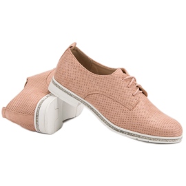 Seastar Chaussures en poudre avec cristaux rose 1