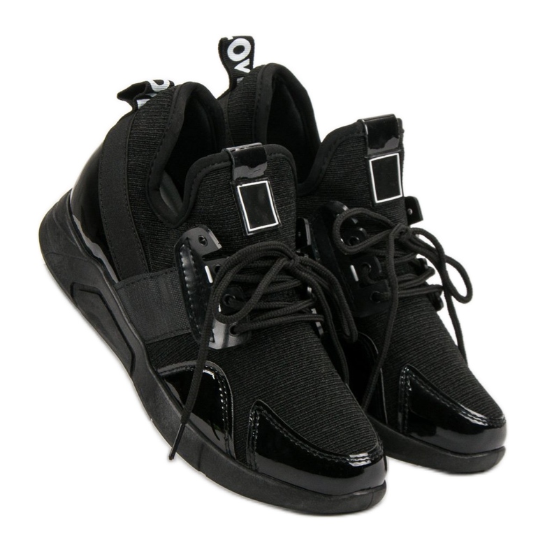 Baskets à enfiler noires 1