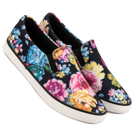 Yes Mile Slipony En Fleurs le noir multicolore 4