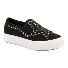 J. Star Baskets à enfiler avec une étoile le noir 4