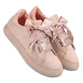 Bella Paris Chaussures de sport en daim rose 1