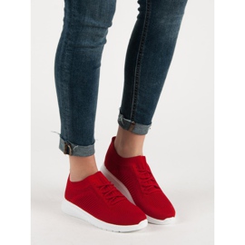 Primavera Chaussures textiles légères rouge 1