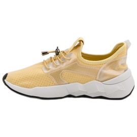 Chaussures de sport avec cordon de serrage jaune 3