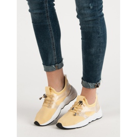 Chaussures de sport avec cordon de serrage jaune 6