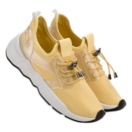 Chaussures de sport avec cordon de serrage jaune 5