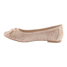 Ballerines American Club LU13 pour femmes beige doré d'or 2