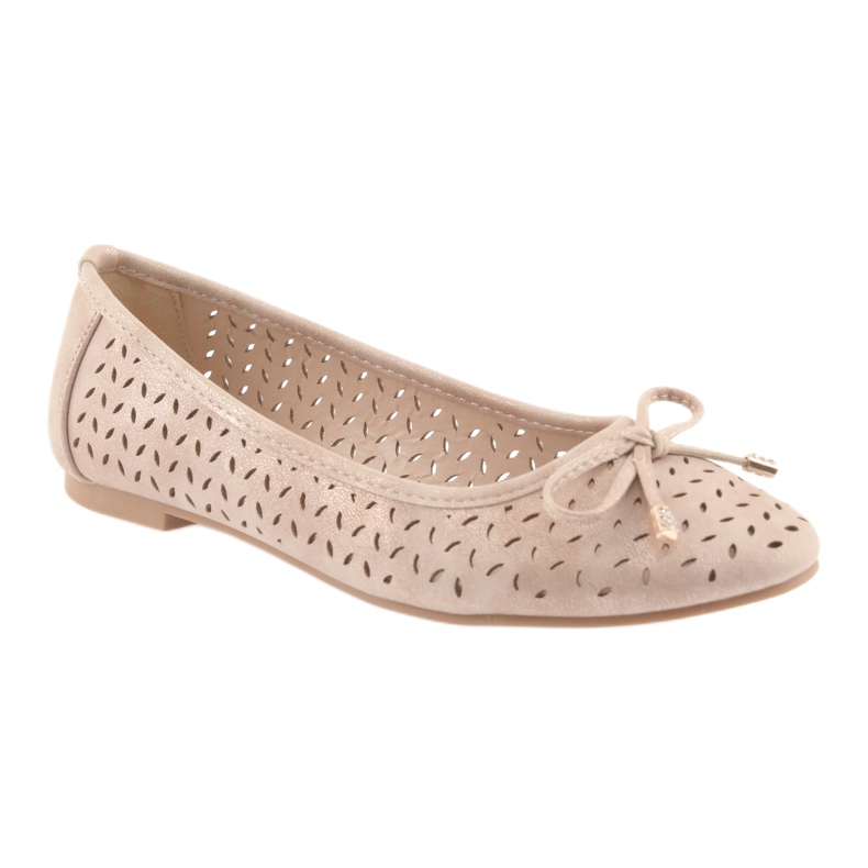 Ballerines American Club LU13 pour femmes beige doré 1