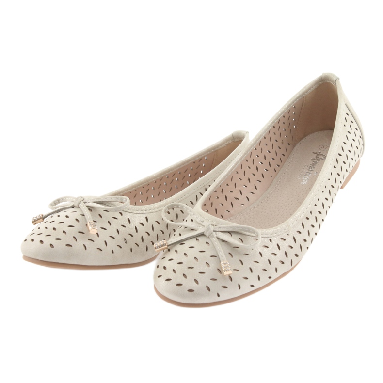 Ballerines femme American Club LU13 beige clair 3