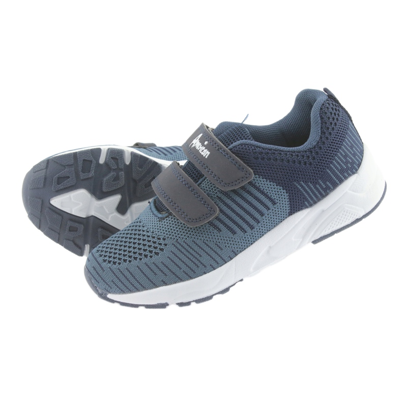 American Club American CA05 chaussures de sport velcro bleu marine 5