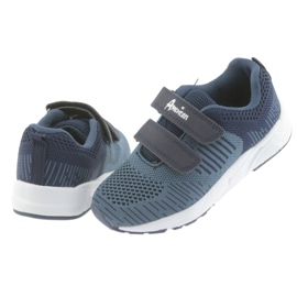 American Club American CA05 chaussures de sport velcro bleu marine 4