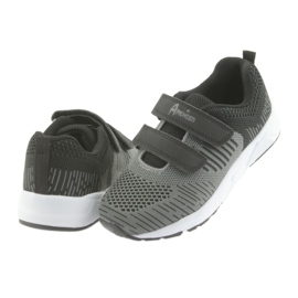 American Club American CA05 chaussures de sport velcro noir gris 4