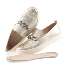Golden Slip On avec une chaîne Caprice 24200 doré 5