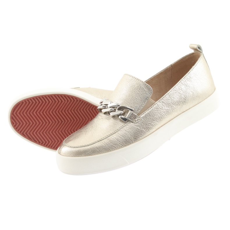 Golden Slip On avec une chaîne Caprice 24200 doré 4