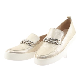 Golden Slip On avec une chaîne Caprice 24200 doré 3