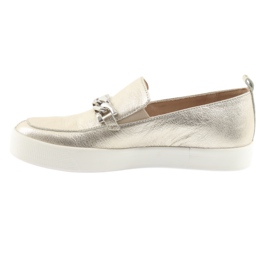 Golden Slip On avec une chaîne Caprice 24200 doré 2