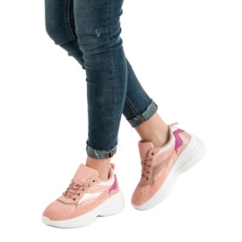 Chaussures à la mode sur la plate-forme rose 2