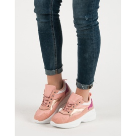 Chaussures à la mode sur la plate-forme rose 1