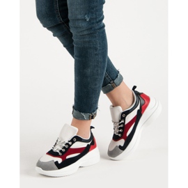 Chaussures à la mode sur la plate-forme blanc multicolore 2