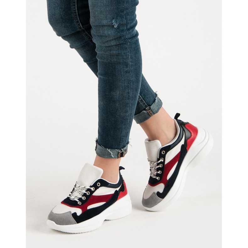 Chaussures à la mode sur la plate-forme blanche multicolore 2