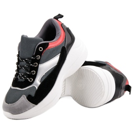 Chaussures à la mode sur la plate-forme gris multicolore 4
