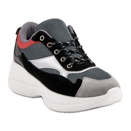 Chaussures à la mode sur la plate-forme gris multicolore 5