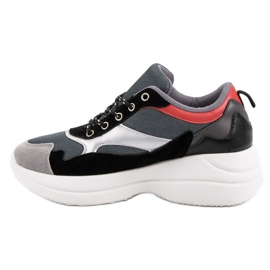 Chaussures à la mode sur la plate-forme gris multicolore 6