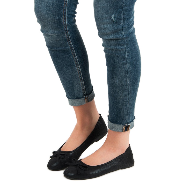 Evento Ballerine Noire Avec Un Noeud le noir 1