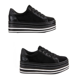 Weide Baskets sur la plate-forme le noir 2