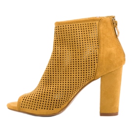 Nio Nio Bottes à bout ouvert ajouré jaune 6
