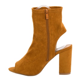 Nio Nio Bottes à bout ouvert moutarde jaune 5