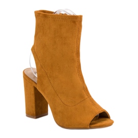 Nio Nio Bottes à bout ouvert moutarde jaune 4