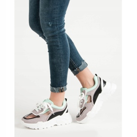 SHELOVET Baskets transparentes sur la plate-forme gris 1 SHELOVET Baskets transparentes sur la plate-forme gris 1