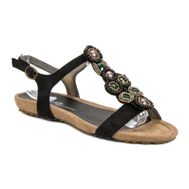 Corina Sandales Boho noires le noir 1