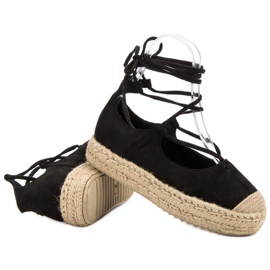 Corina Espadrilles nouées noires 1