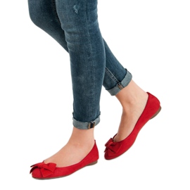 Corina Ballerines Ajourées Rouges 1