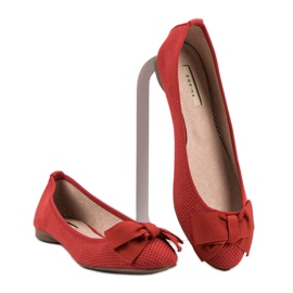 Corina Ballerines Ajourées Rouges 2
