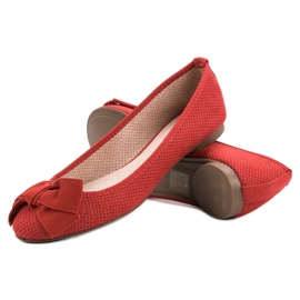 Corina Ballerines Ajourées Rouges 3