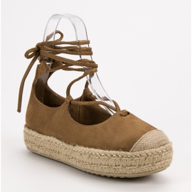Corina Espadrilles nouées camel brun 4