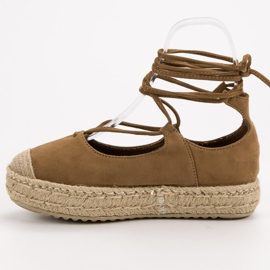 Corina Espadrilles nouées camel brun 5