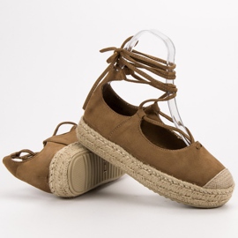 Corina Espadrilles nouées camel brun 6