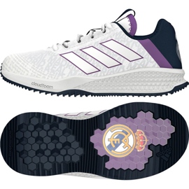 Chaussures Adidas Rapida Turf Real Madrid Fc Jr BA9699 blanc blanc 1