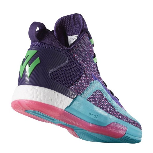 Chaussures de basket adidas John Wall 2 Boost Prime Knit M D70028 multicolore violet 1