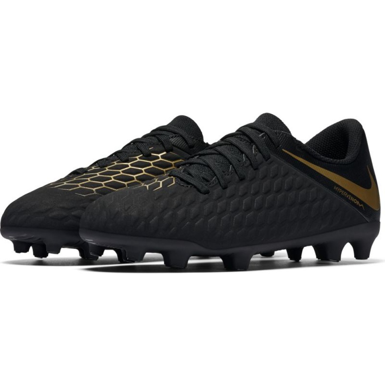 Chaussures de football Nike Hypervenom Phantom 3Club Fg Jr AJ4146-090 noir noir 2