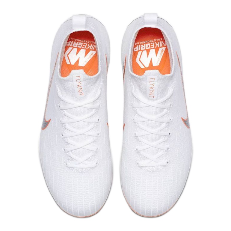 Nike Mercurial Superfly 6 Elite Fg Jr AH7340-107 chaussures de football blanc blanc 2