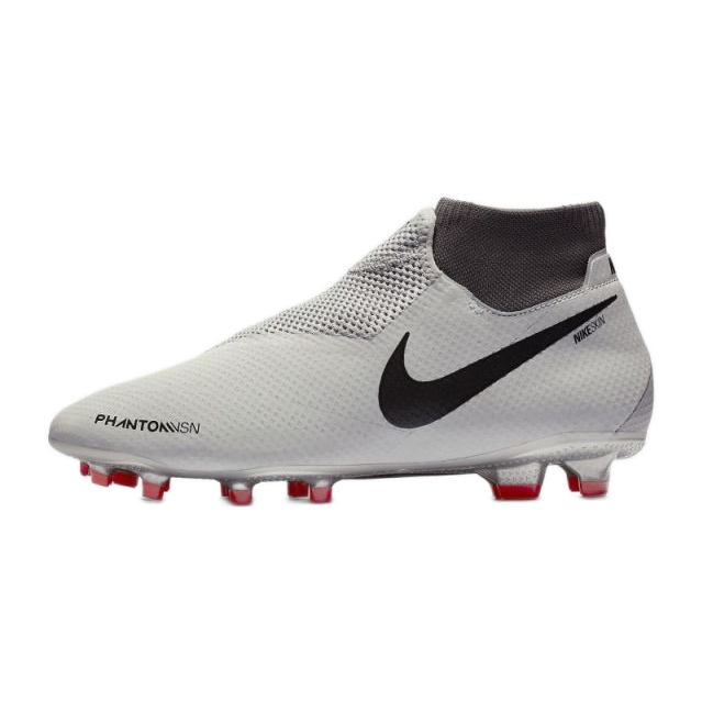 Nike Phantom Vsn Pro Df Fg AO3266-060 chaussures de football blanc gris 1