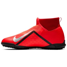Nike Phantom Vsn Academy Df Tf Jr AO3292-600 chaussures de football rouge rouge 1