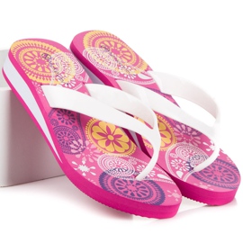 Mckeylor Pantoufles de plage rose 1