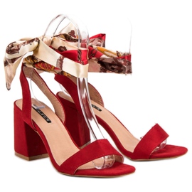 Milaya Sandales attachées avec un ruban rouge 2